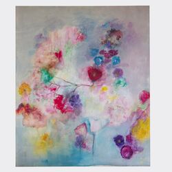 o. T. 2015 Acryl / Collage auf Leinwand 80 cm x 1 m