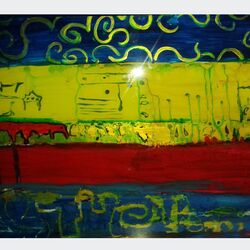 o.T. 2015 Acryl auf Hinterglas 30 x 40 cm