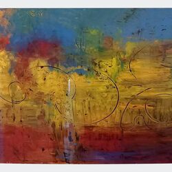 o.T. 2017 Acryl auf Hinterglas 20 x 30 cm