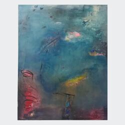 Lyrik II 2017 Acryl / Collage a. Leinwand 80 cm x 1 m