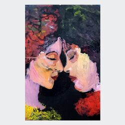 Schwestern 2019 Acryl auf Hinterglas 30 x 40 cm